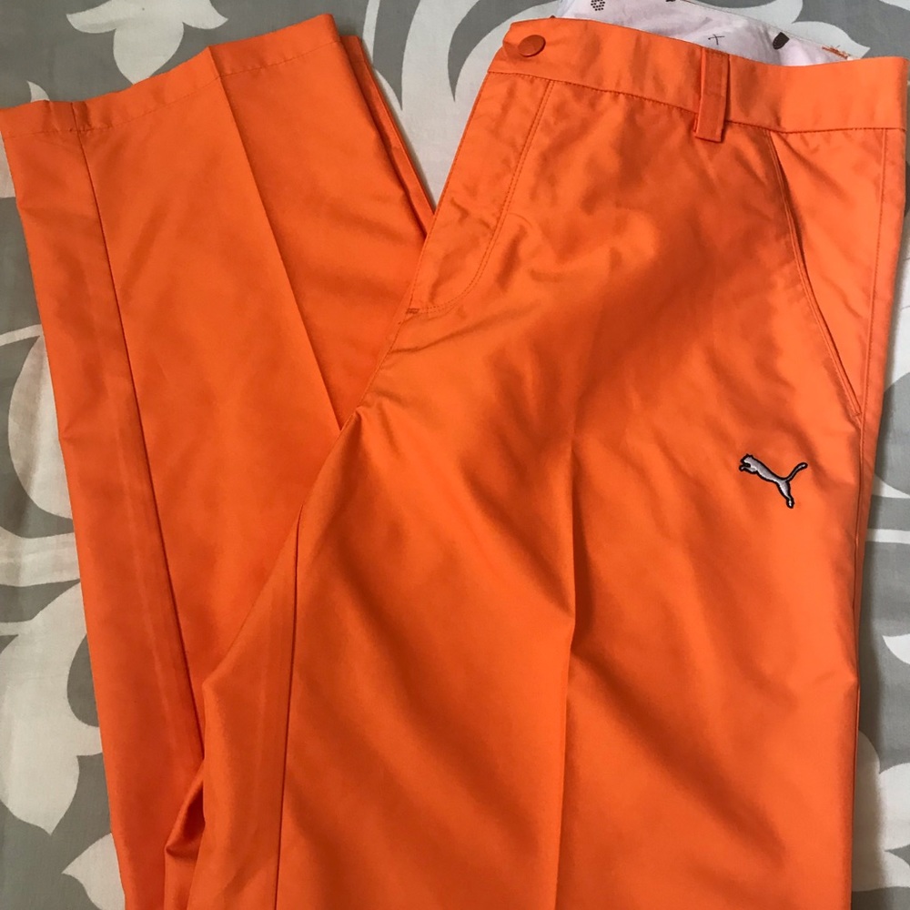 Orange Puma Pants